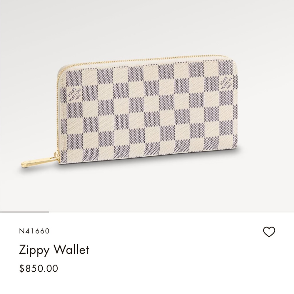 Louis Vuitton Zippy Organizer Damier - White